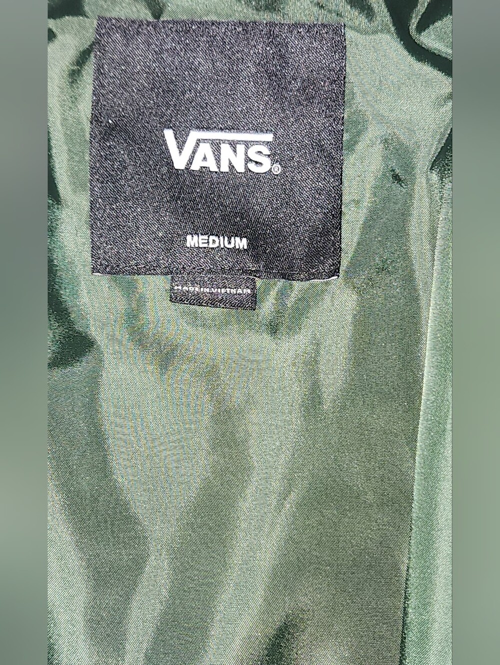Vans Womens Quilted Forest Green Jacket Size Medium - Picture 3 of 6